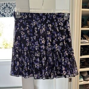 Kate Spade Floral Black and Purple Skirt
